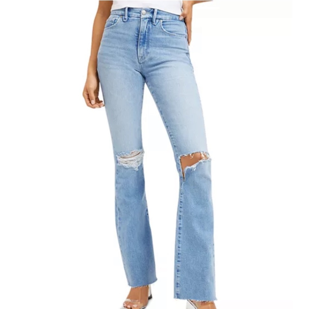 Good American GOOD CLASSIC BOOT RAW HEM | INDIGO129